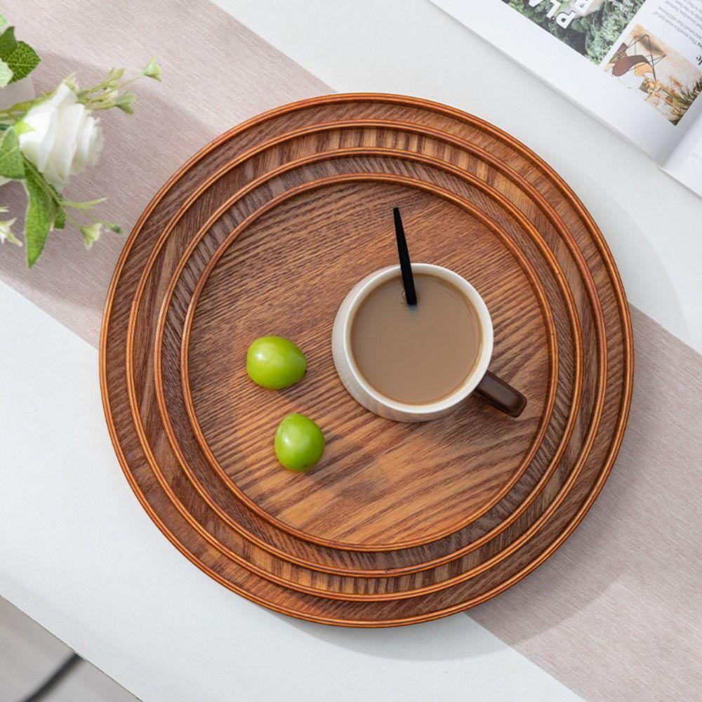 Simple Decorative Tray Natural Storage Tray Sundries Organizer Snack Plate  Desktop Display