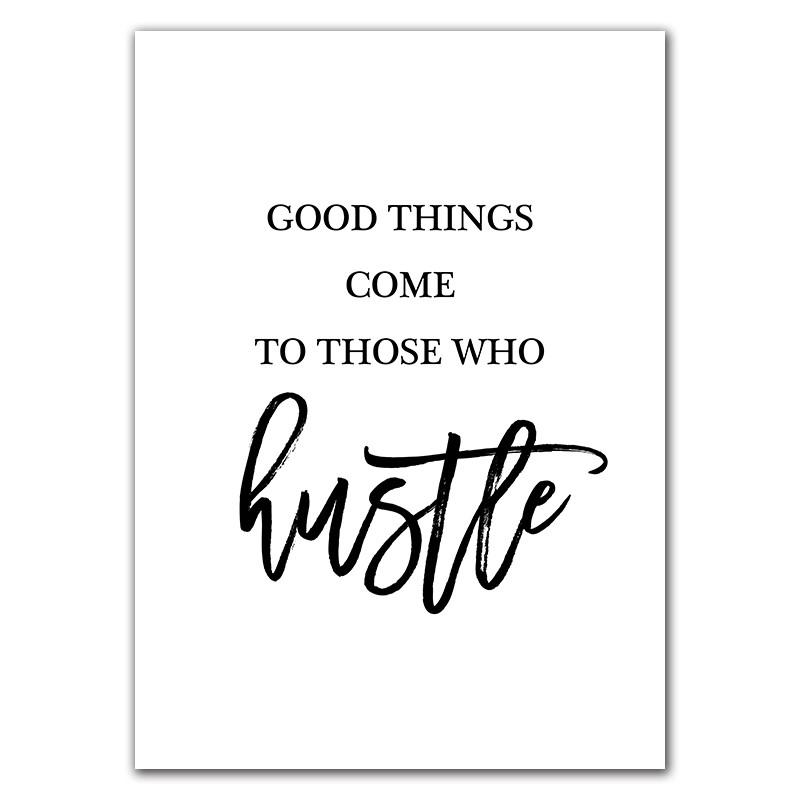 Офис Inspritional английские буквы, настенный художественный постер, цитата, холст, живопись, черно-белые принты, современный домашний декор, фотографии HD2825