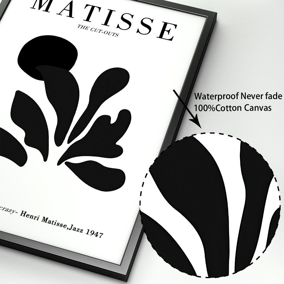 Черно-белый абстрактный Матисс коралловый лист человеческого тела настенные художественные принты холст живопись скандинавский постер Декор фотографии для гостиной