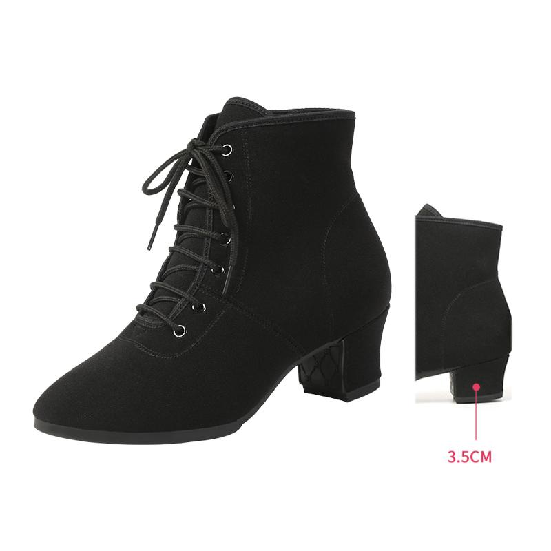 Модные танцевальные ботинки для женщин/девочек, черные туфли для учителей из ткани Оксфорд, высокие современные джазовые туфли для отдыха на открытом воздухе