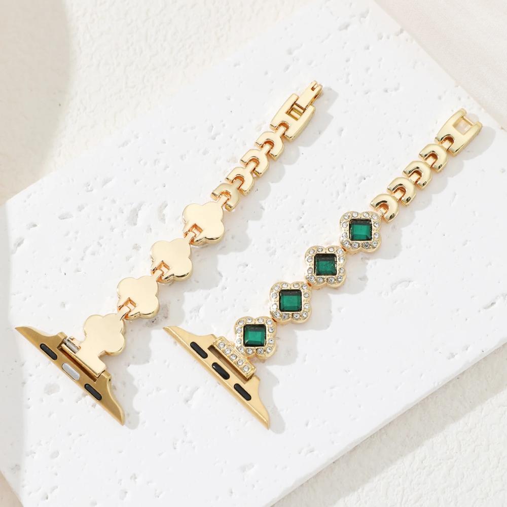 Apple Watch Ultra Band 49 мм Emerald Chain 45 мм 42 мм 44 мм Женские часы из нержавеющей стали Iwatch Series10 46 мм 9 8 7 6 se 5 4 3 41 мм 38 мм
