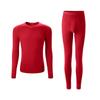 Men's Festive Red Velvet-Lined Thermal Underwear Set