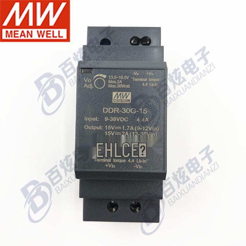 Mingwei DDR-30G-15 30W 15V 2A DIN Rail DC-DC Switching Power Supply