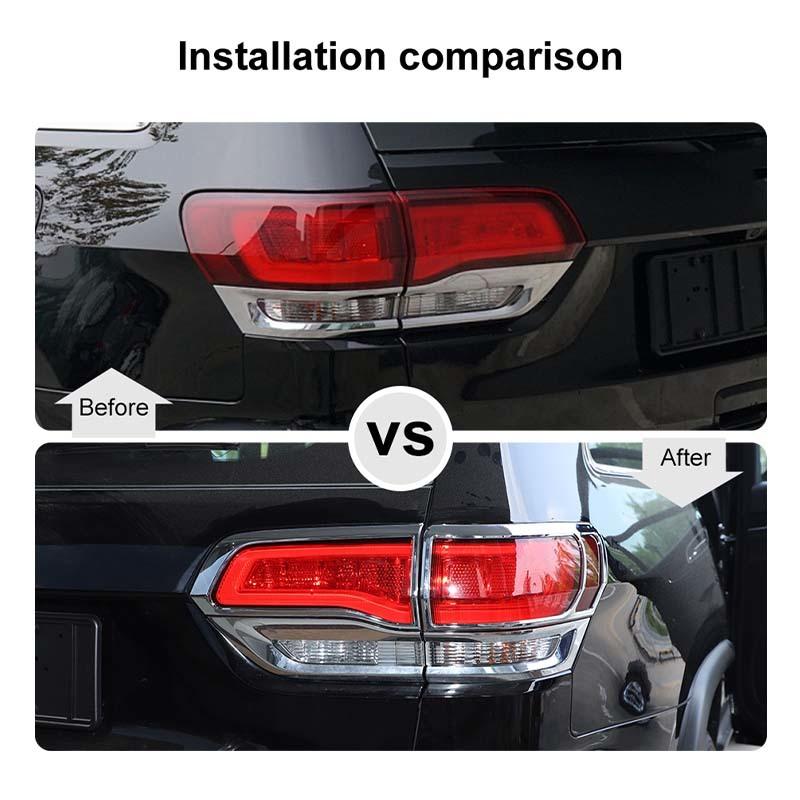 Декоративные наклейки на задние фонари автомобиля для Jeep Grand Cherokee 2014-2020, внешние аксессуары для автомобиля, АБС-пластик