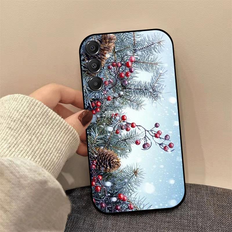 Рождественский чехол для телефона Samsung Galaxy A16 A17 A56 A36 A15 A55 A35 A25 A26 Чехол Funda Coque Мягкий ТПУ Силиконовый чехол Бампер Etui