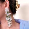 Handmade Beaded Tassel Earrings Beaded Colorful Floral Earrings  Women