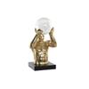 Decorative Figure DKD Home Decor Black Golden Resin Men Modern (17x16x31.5cm)