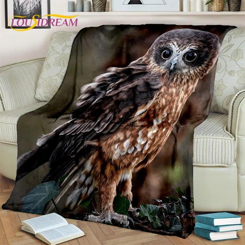 3D мультфильм милая сова серии HD одеяло, мягкое одеяло для дома, спальни, кровати, дивана, пикника, путешествия, офиса, чехол для отдыха, детское одеяло