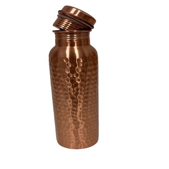 970 Ml Copper Water Bottle with Hammered Finish