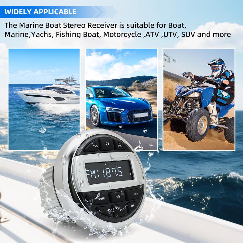 ZMFJH Bluetooth-совместимая система радио для лодки Медиаплеер Морское радио / Динамик / FM AM антенна Водонепроницаемое MP3 Аудио Радио