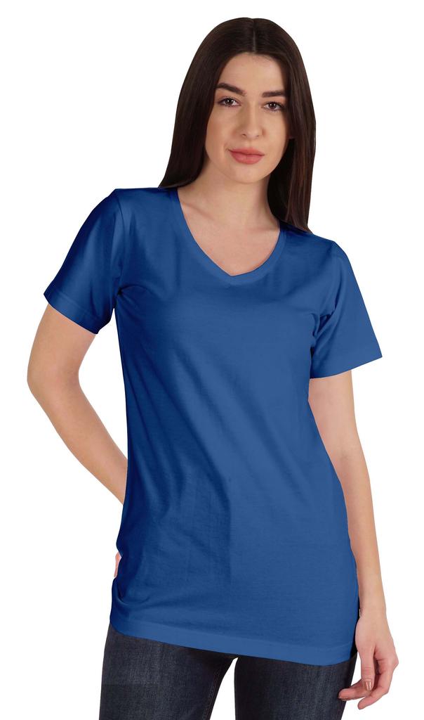 Inkmeso Basic V-neck Jersey T-shirt Short Sleeve Long Length Tee Workout Top For