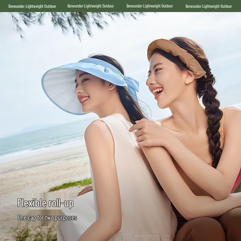 Jiaoxia Women's Shell Black Glue UV Protection Sun Hat