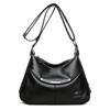 Bag Women's Multi-layer Crossbody Bag Large Capacity Fashion Soft Leather Shoulder Bag Retro Purse
