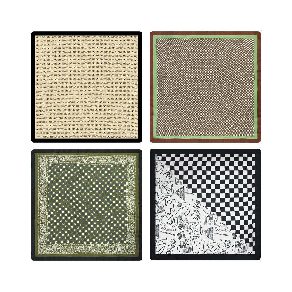 Женский новый модный шелковый шарф с имитацией атмосферы, защитный шарф для шеи, весна, лето, осень, квадратный шарф