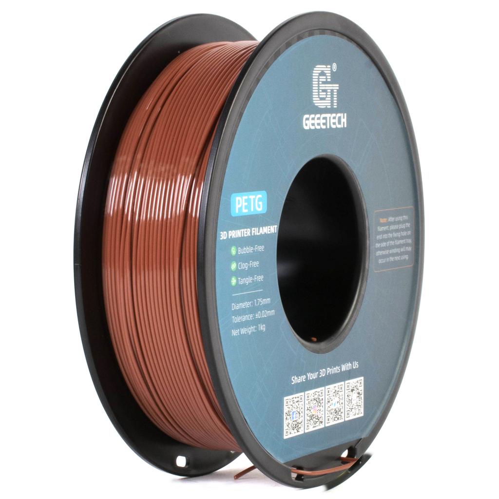 GEEETECH 1kg 1.75mm 1KG(2.2LBS) Pure PETG, 3D Printer Filament, Vacuum Packaging, Tangle-Free, 3D Printing Materials
