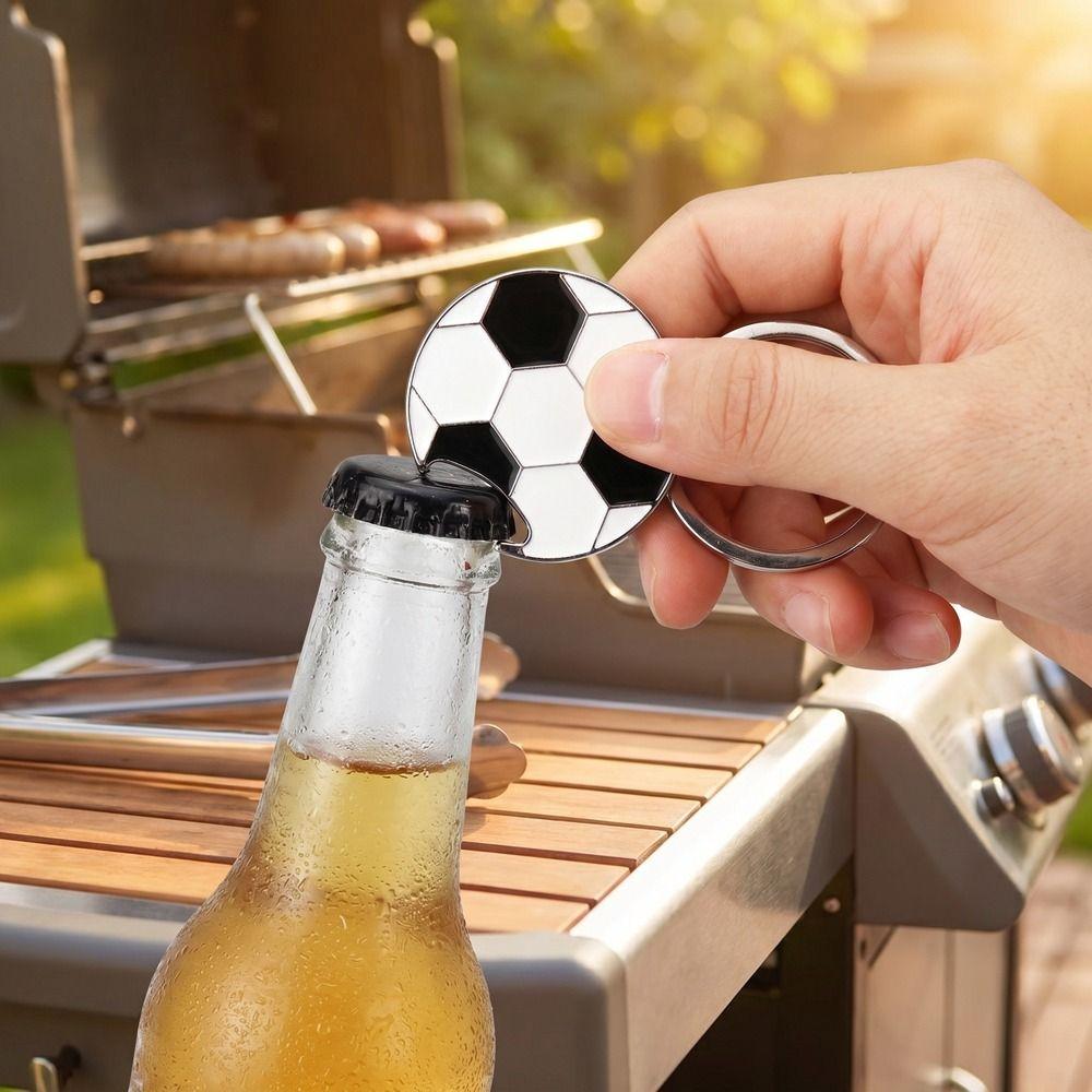 Mini Soccer Ball Key Chain Decorative Football Bottle Opener Sports Key Rings Birthday Decorations