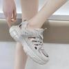 Mesh Breathable Women's Hole Shoes New Summer Hollow-out Closed Toe Sandals Casual Sports White Shoes