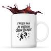 Mug - PLANETEE - J’peux Pas Je Préfère Mon Beagle - Céramique 330 Ml - Impression Sublimation - Passe Au Lave-vaisselle