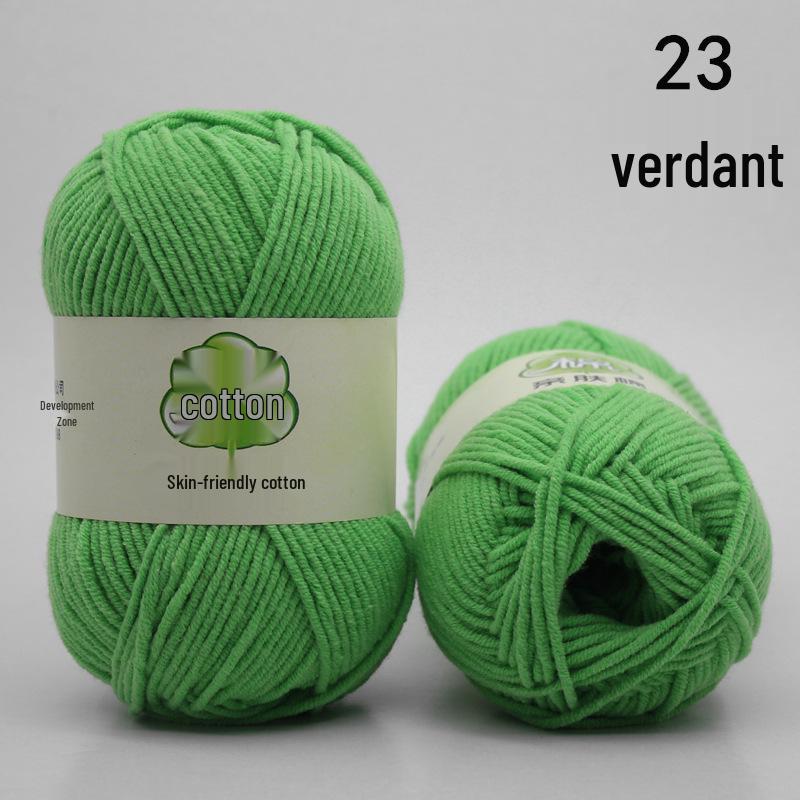 Пряжа из гребенного 5-слойного молочного хлопка для вязания и вязания крючком своими руками - Набор материалов средней толщины для шарфа и пледа