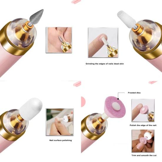 Electric Nail Manicure Manicure 5-in-1 Use Portable Easy To Tool Ergonomic Tool for Beginners