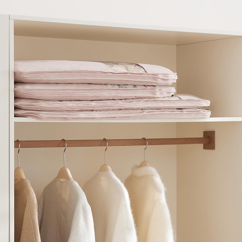 Space Saving Hanging Garment Bag with Self Compression Zipper Dust Cover Clothes Bag Coat Storage Bag for Down Coat Jacket