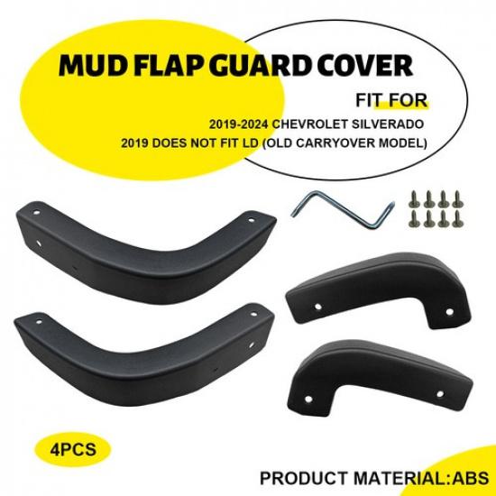 4PCS Mud Splash Guards Fender Flaps For Chevrolet Silverado -2024