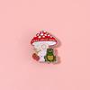 Cute Cartoon Mushroom Frog Brooch Pin Cute Decorative Badge For Backpack And Clothing