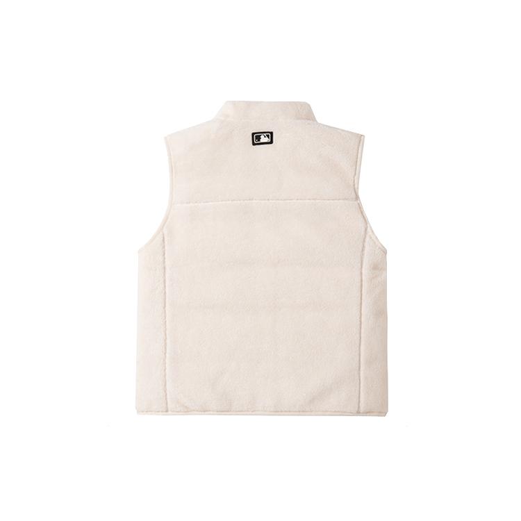 New MLB New York Yankees Down Vest Unisex Ecru 3ADVB0326-50CRS