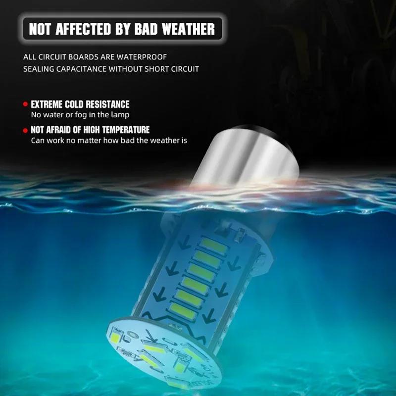 4x Strobe 1157 BAY15D P21/5W 30SMD High Brightness Flash Silicone Canbus Reverse Light Brake Parking Lamp Motorcycle Tail Lights