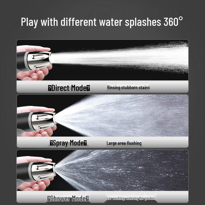 High-Pressure Water Gun with Rubber-Coated Handle for Car Washing & Garden Watering