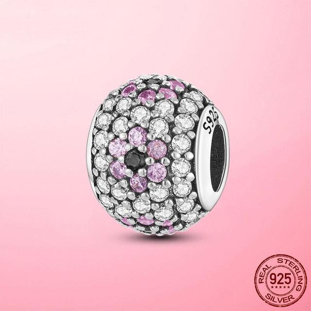 925 Sterling Silver O Pendant Love Heart Snake CZ Clip Charm Beads Fit Original Women Bracelet Bangle Silver 925 Jewelry