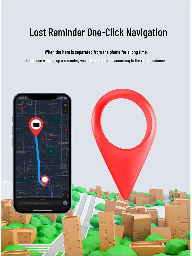 GPS Bluetooth Tracker: Anti-Lost Device for Wallets, Luggage, and Documents - AirTag Alternative.