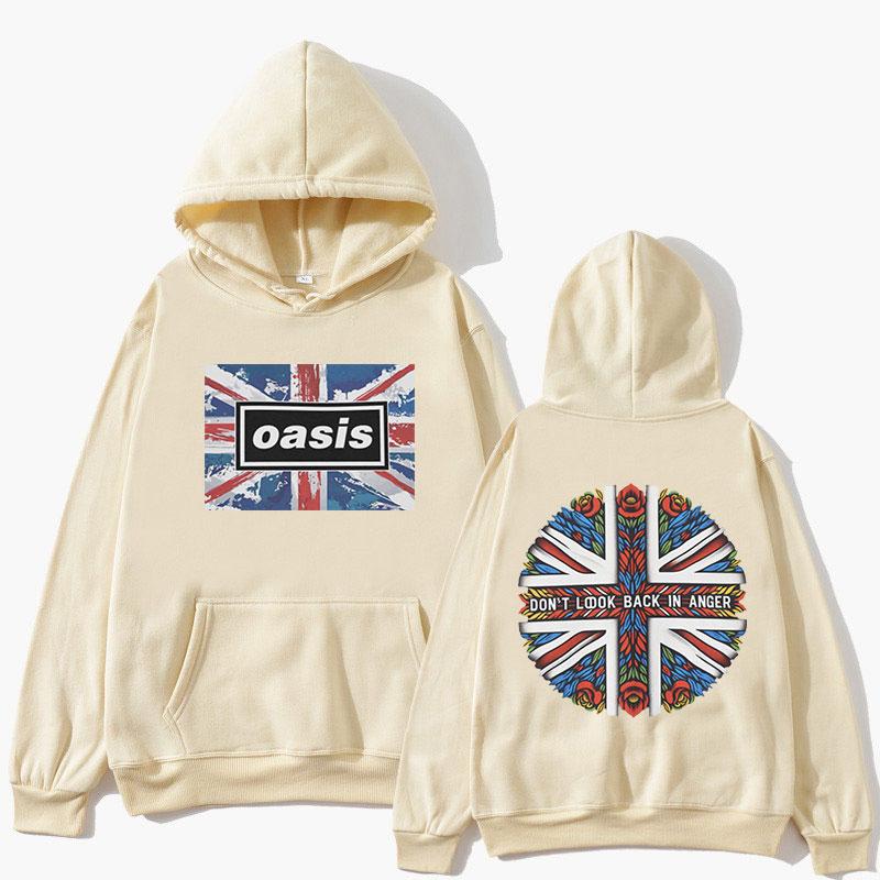 O-Osis Graphic Hoodies British Rock Band Vintage Hooded Sweatshirts Men's Women Hip Hop Fashion Long Sleeves Popular Pullover