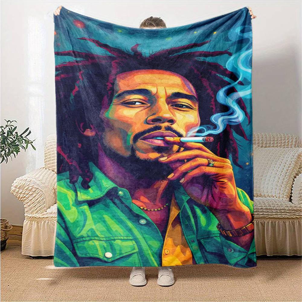Bob Marley Blanket Soft Warm Cozy Great for Bed Couch Office Chair for All Seasons Modern Perfect Gift for Relatives and Friends