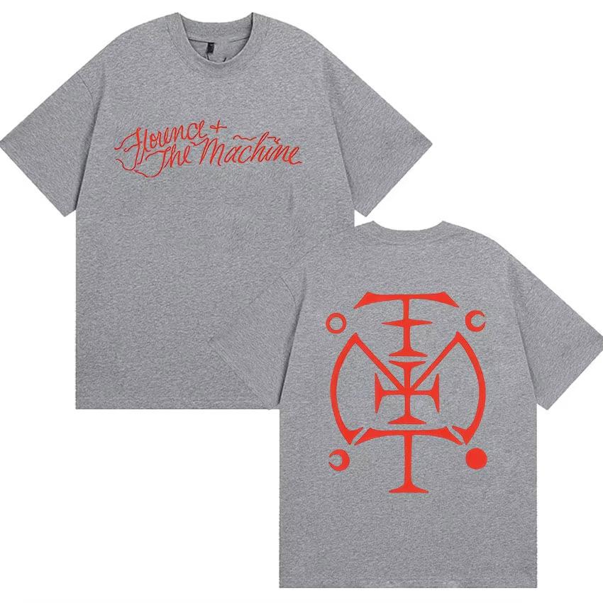 Florence The Machine Tour 2026 Print T Shirt Unisex Women Harajuku High Quality Clothing TShirts pure Cotton Short Sleeve Tshirt