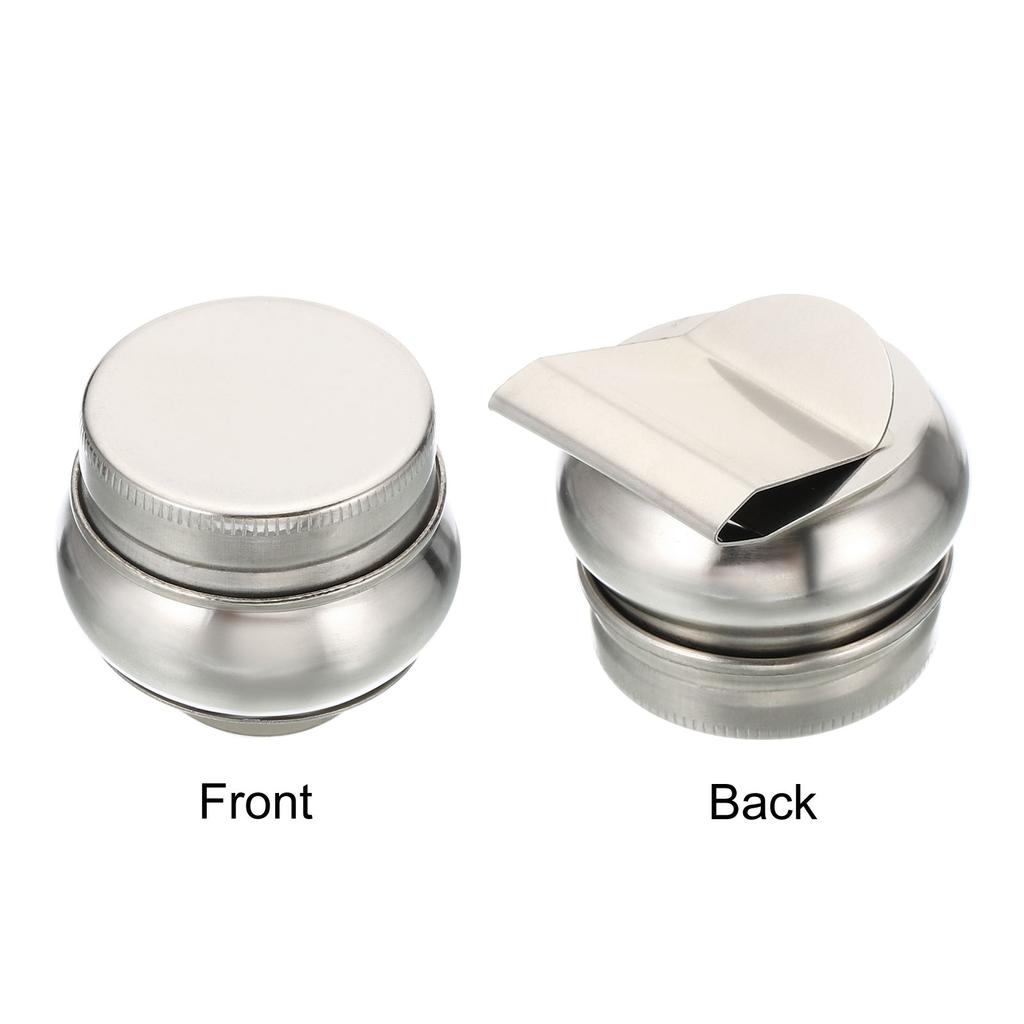 2/3Pcs Stainless Steel Drum Painting Palette Oil Paint Pot Single Hole Dipper Easy Clean Drawing Tools Palette Cup with Lid Clip