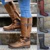 New Women's Leather Boots Knee High Boots Fashion Knight Boots Ladies Winter Long Boot Plus Size 35-43
