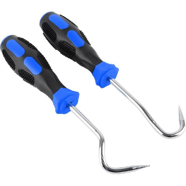 2 PCS Hose Removal Hook Set, 8 Inch Gasket Hook & Pick Tool Vehicle Radiator Hose Remover, Mini Pick Hooks Puller Remover for Hoses O-Rings Gaskets,