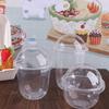 50pcs 250/360/500ML Ice Cream Cup U Shaped Dessert Cup Drinkware Salad Cup  Jelly