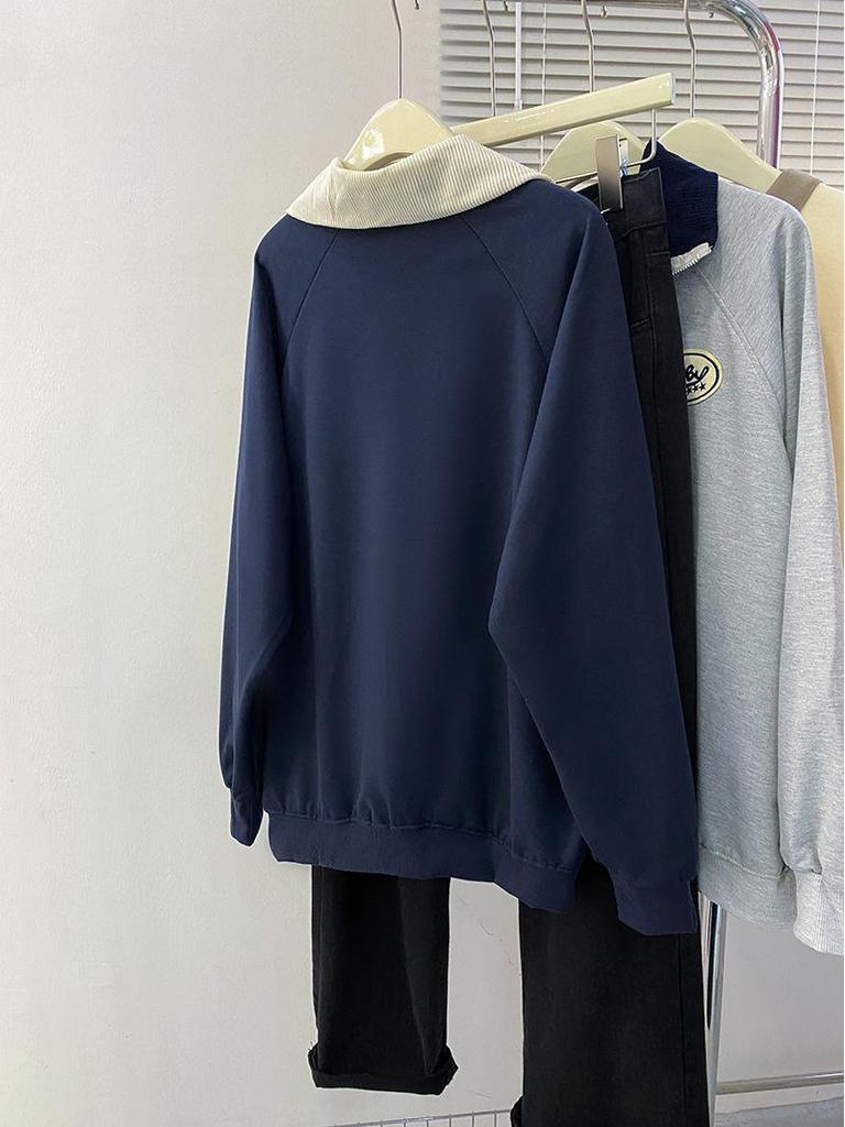 Женский свитшот 2025 XL в американском ретро-стиле - Новый тонкий весенне-осенний стиль