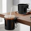 2 in 1 Clip-on Cup Holder Metal Table Cup Storage Holder Easy To Install Desktop Mug Rack  Desk