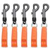 Emergency Whistle With Hook,  Loud Sound Outdoor Camping Safety Whistle Survival Signaling For Hiking Kayak Life Vest Boating(5pcsorange)