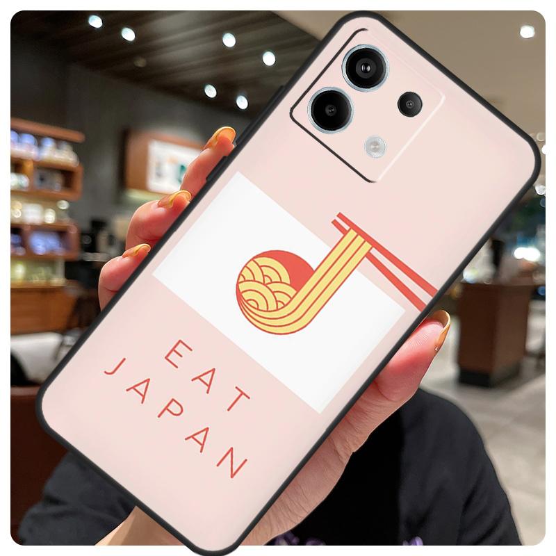 Чехол с японским искусством "Кот Рамен" для Xiaomi Redmi Note 14 10 11 12 13 15 Pro Plus Чехол для Redmi 15 15C 14C 10C 12C 13C
