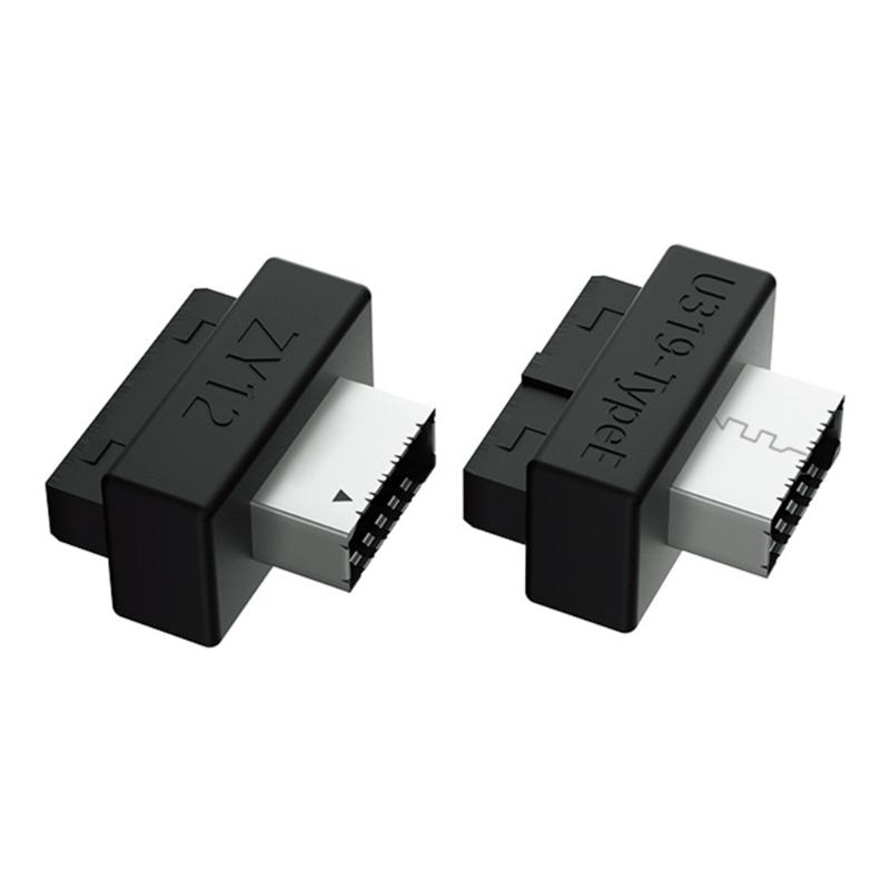 Установка без инструментов USB 3.0 Конвертеры для 19-контактных и 20-контактных на Type E Корпус из ABS и металла Быстрая передача данных 5 Гбит/с для улучшения совместимости