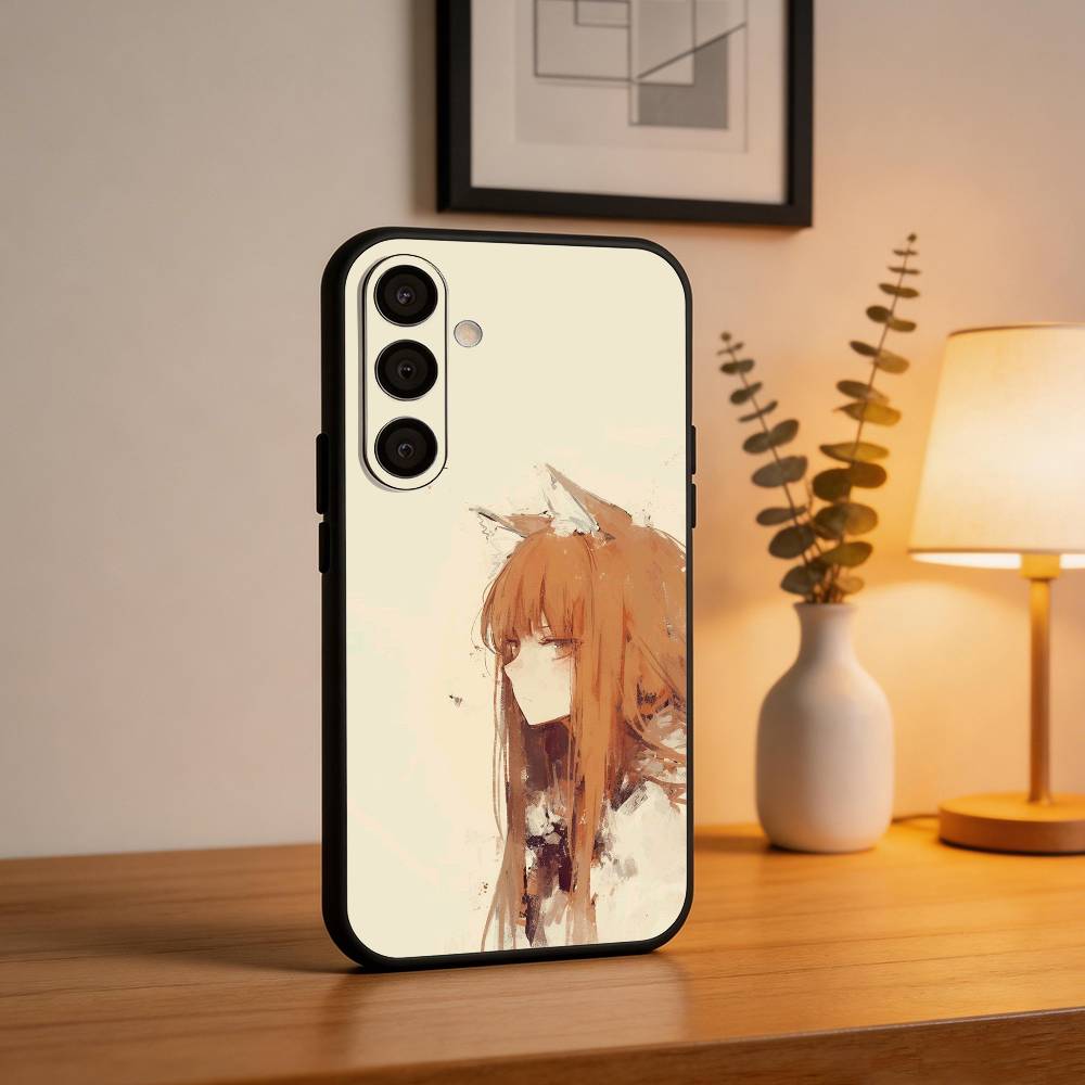 Чехол для телефона с аниме S-Spice and W-Wolf для Samsung A73,72,71,A52,51,40,41,A22,A32,31,A13, Мягкий черный корпус