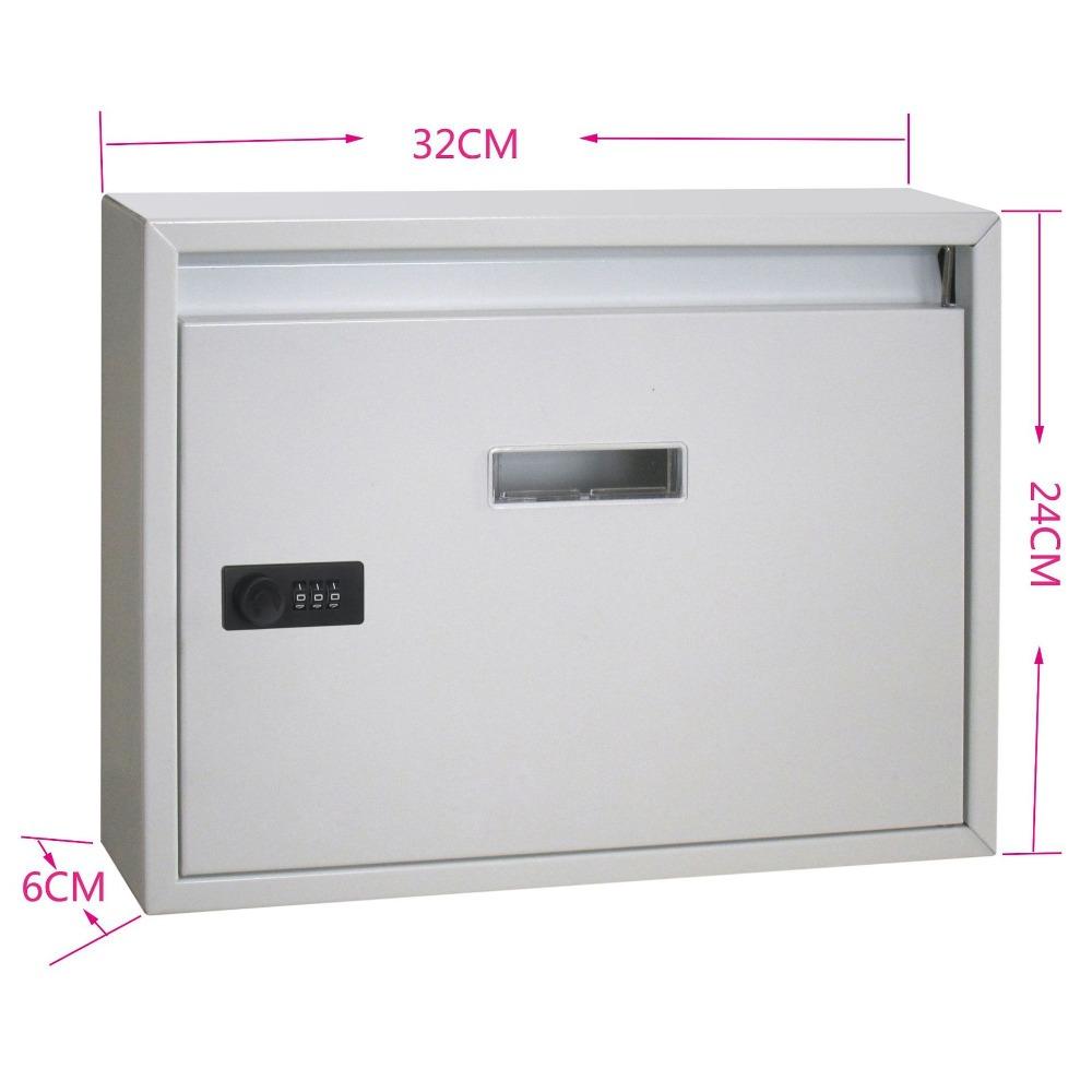 Metal Mailbox Letter Box Wall Mounted Mail Box Universal Postbox for School Outdoor Street House