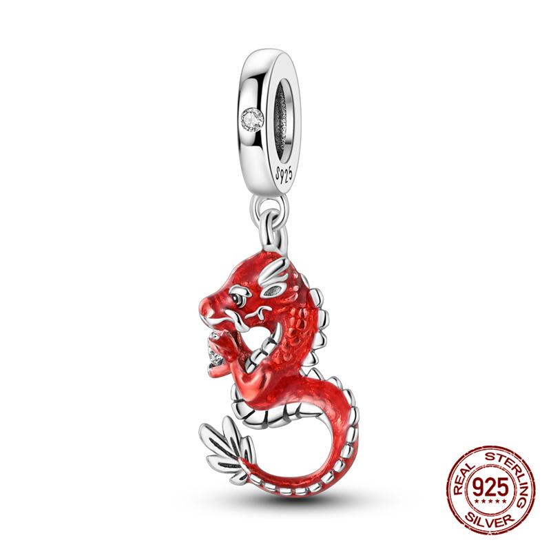 Original Charms Copper Luminous Chameleon Charms Beads Fits 3Mm Original Bracelet For Women Diy Fine Jewelry Gifts