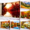 Home Decor Bedroom Living Decor Tapestry Autumn Leaves Dusk Pond Landscape Plants Polyester Wall Hanging 230x180cm