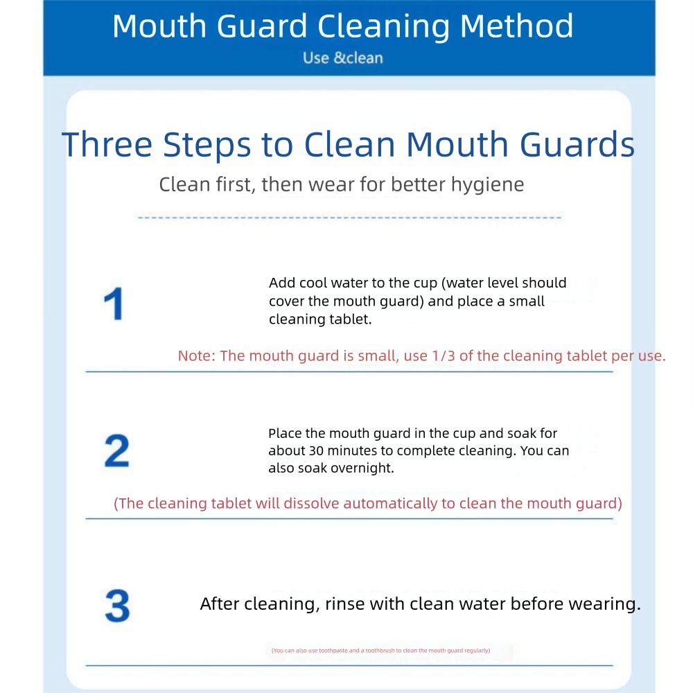 2Pcs Comfortable Anti Snoring Mouth Guard with Storage Box Snoring Mouth Guard Bruxism