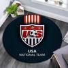 USA national football logo Round Rug, Non Slip Washable Circular Carpet For Living Room Bedroom Playroom, Sports Fan Decor, Holiday Birthday Gift